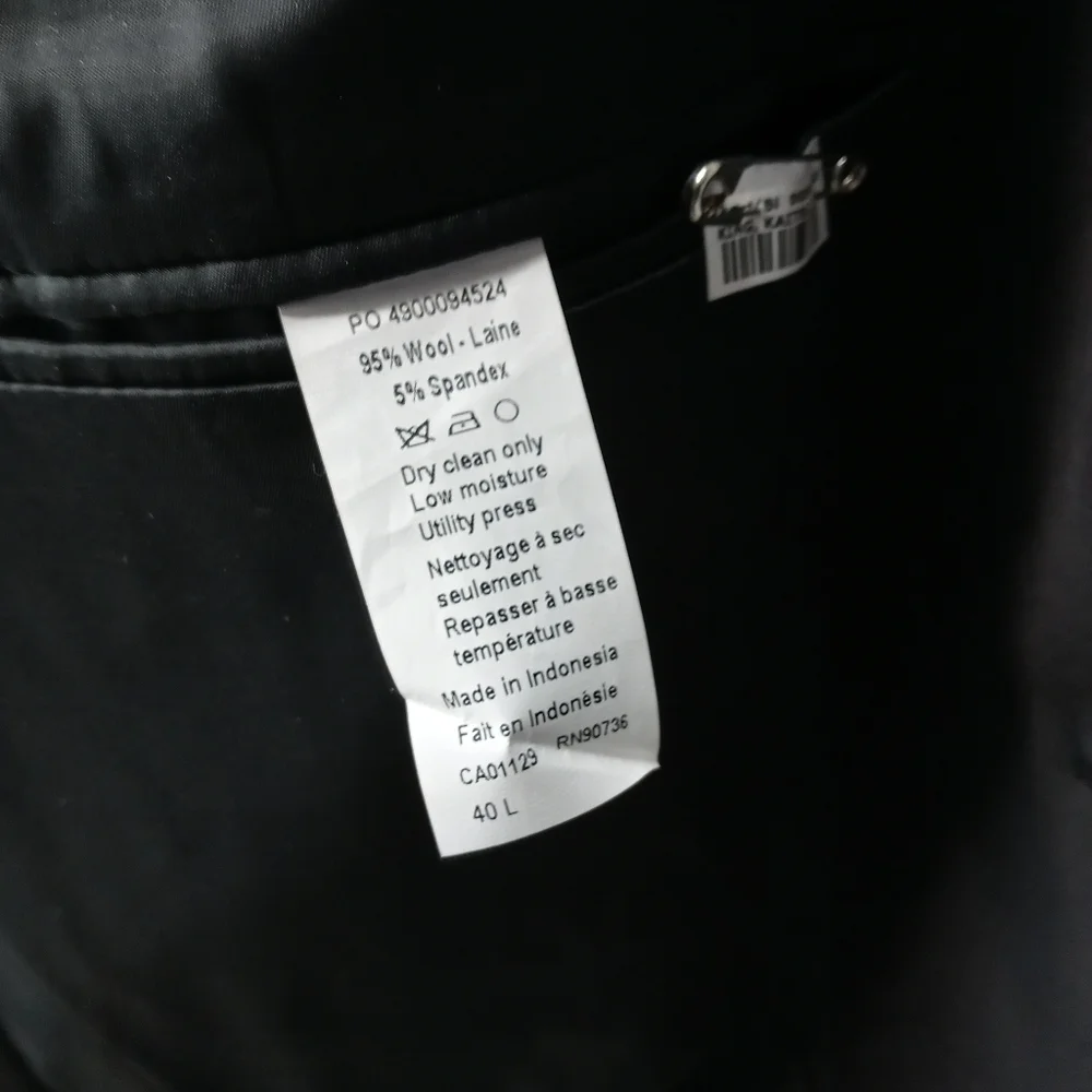 Calvin Klein men's two button jacket blazer black - Picture 3 of 7